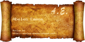 Abeles Emese névjegykártya